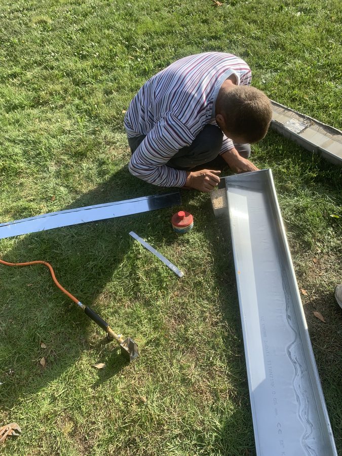 Soudure goutiere zinc